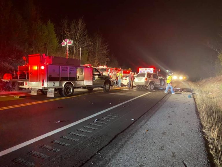 Two hospitalized, charges pending after headon collision partially