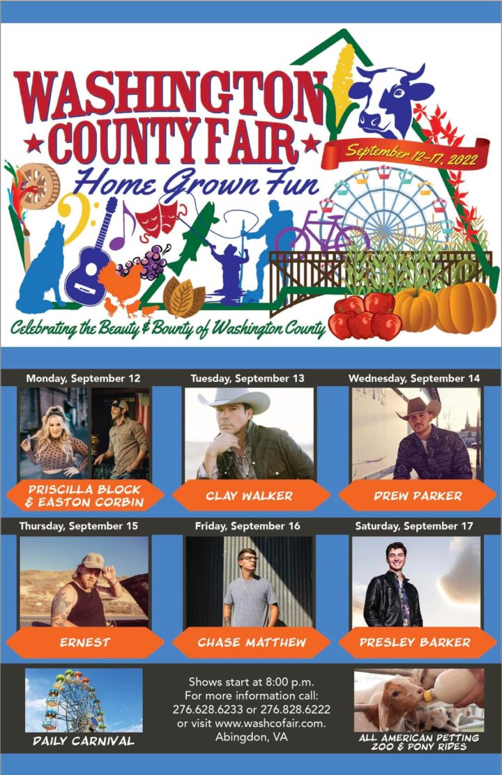 Washington County, Virginia Fair reveals 2022 concert lineup 96.9 WXBQ