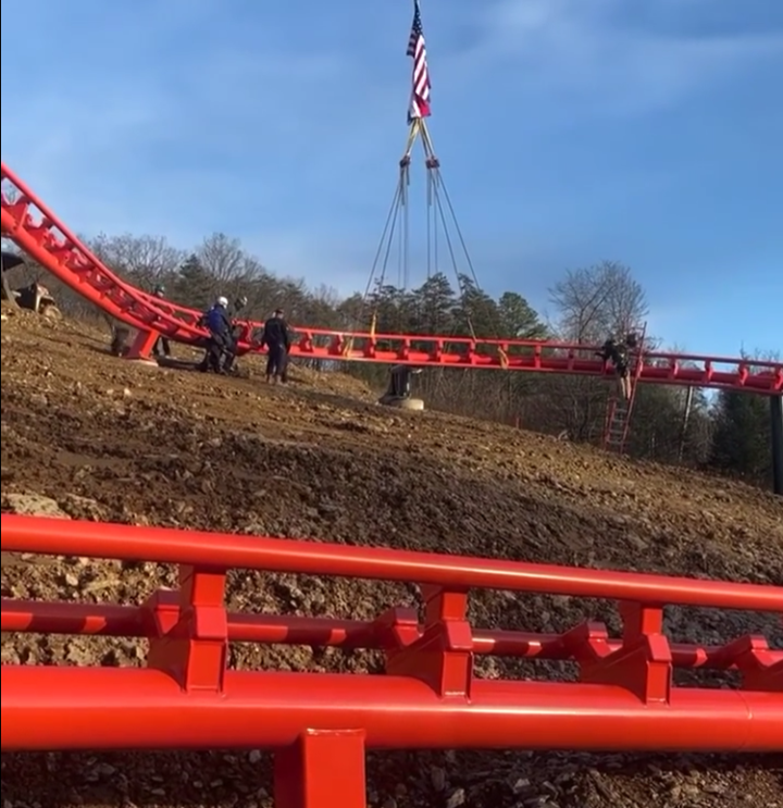 Dollywood’s newest roller coaster, Big Bear Mountain taking shape 96.